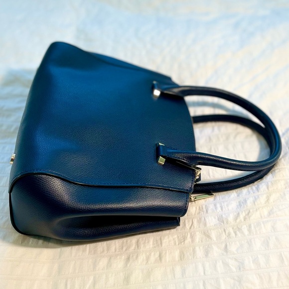 Kate Spade Sydney Small Double-Zip Blazer Blue Satchel Bag - Picture 8 of 16